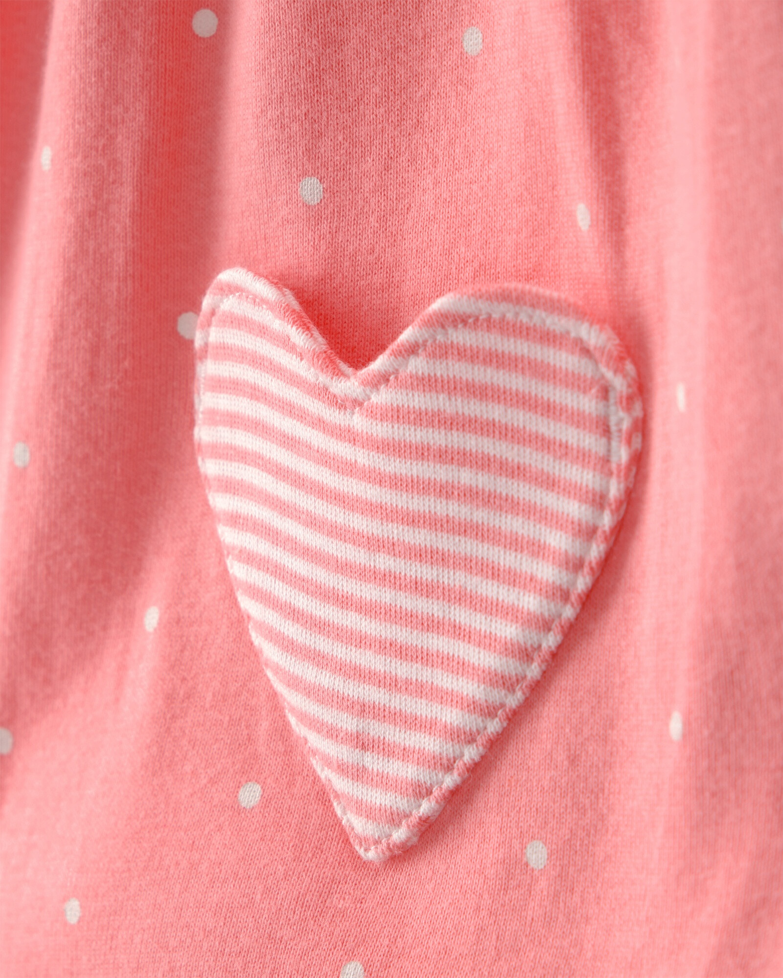 Monito bombachudo de algodón, rosado, con bolsillos corazón Sin color
