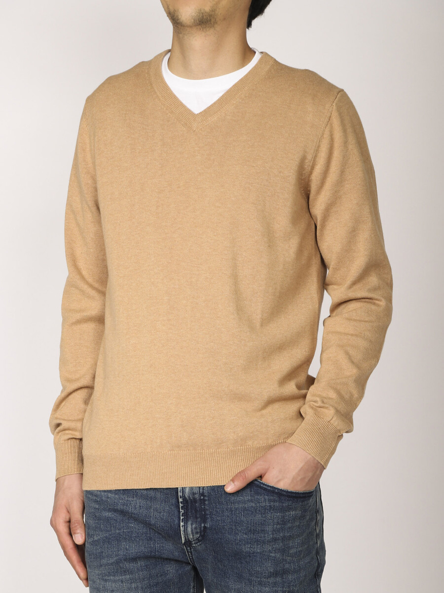 Sweater Harrington Label - Camel 