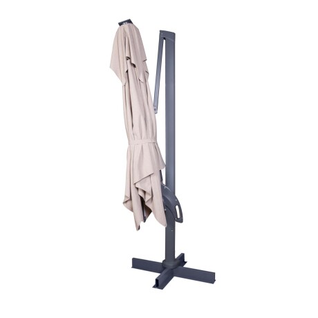 SOMBRILLA ALUM 3*3M ALUMINIO NATURAL-BEIGE MUMBAI