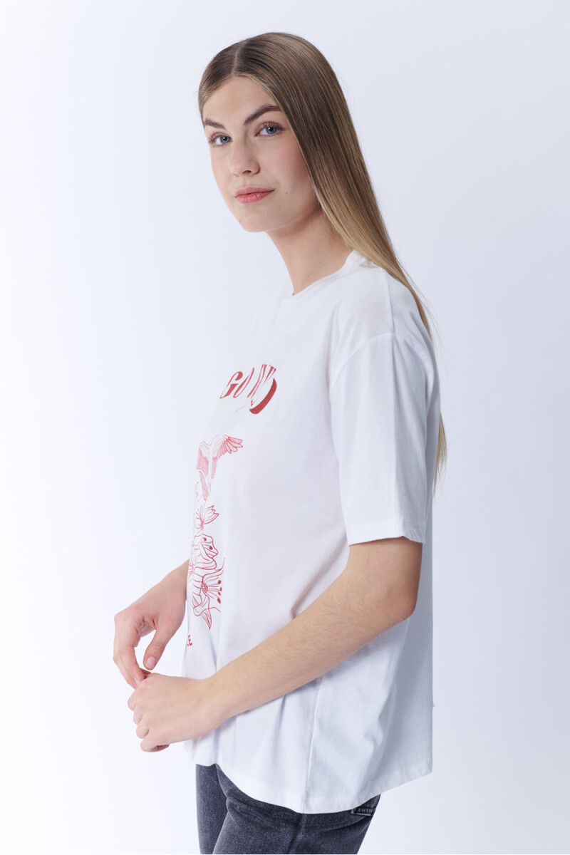 Remera Estampada Go Wild Blanco
