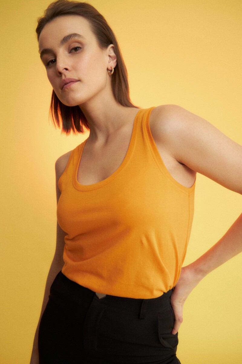 Musculosa escote a la base - mango 