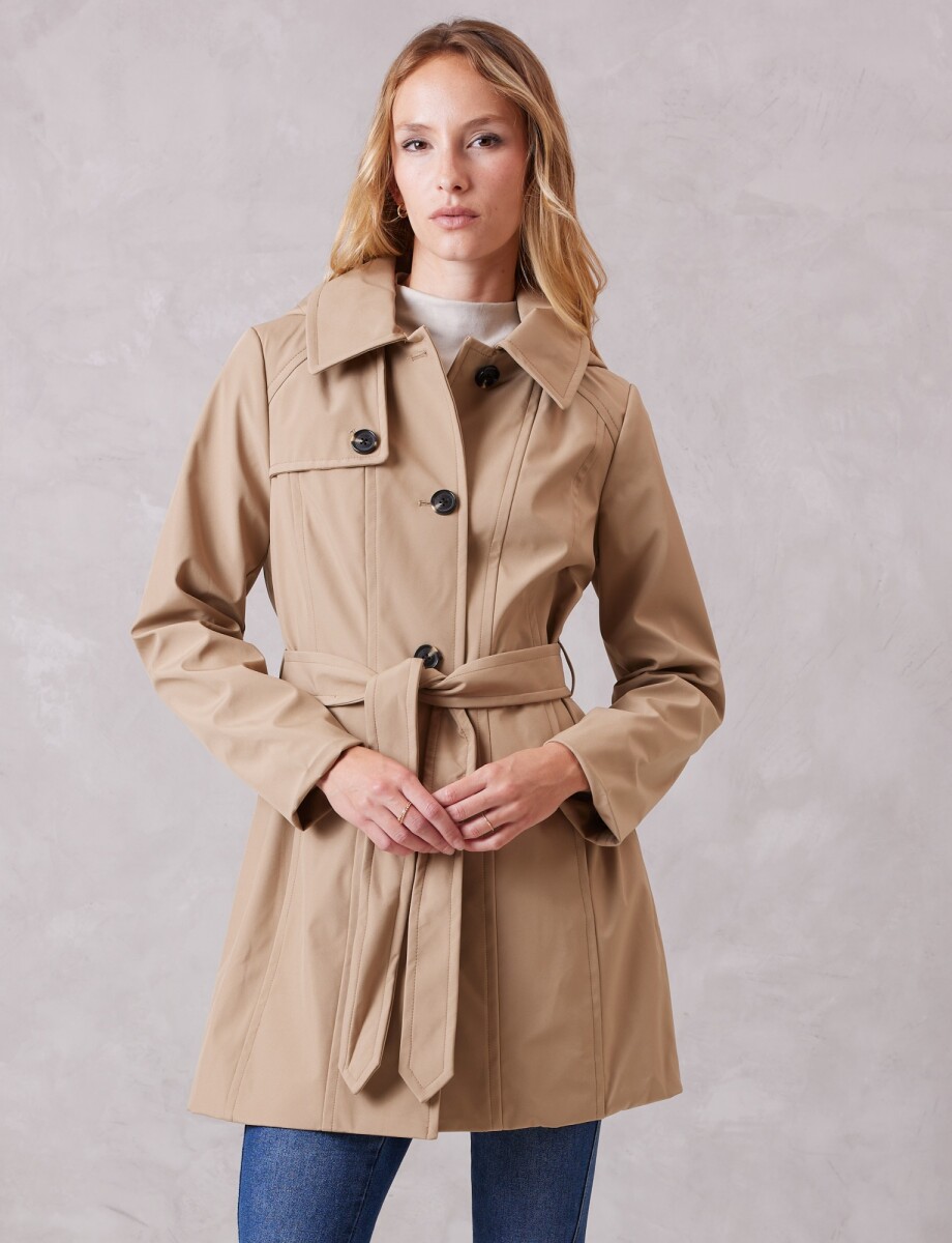 Gabardina Trench Impermeable - Beige 