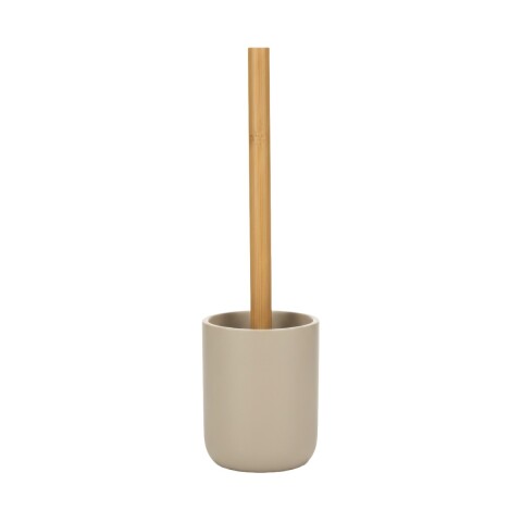 CEPILLO BAMBU C/BASE BEIGE P/INODORO Unica