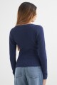 Sweater cuello redondo AZUL MARINO