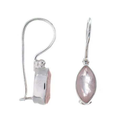 Par de caravanas de plata 925. CUARZO ROSA. Par de caravanas de plata 925. CUARZO ROSA.