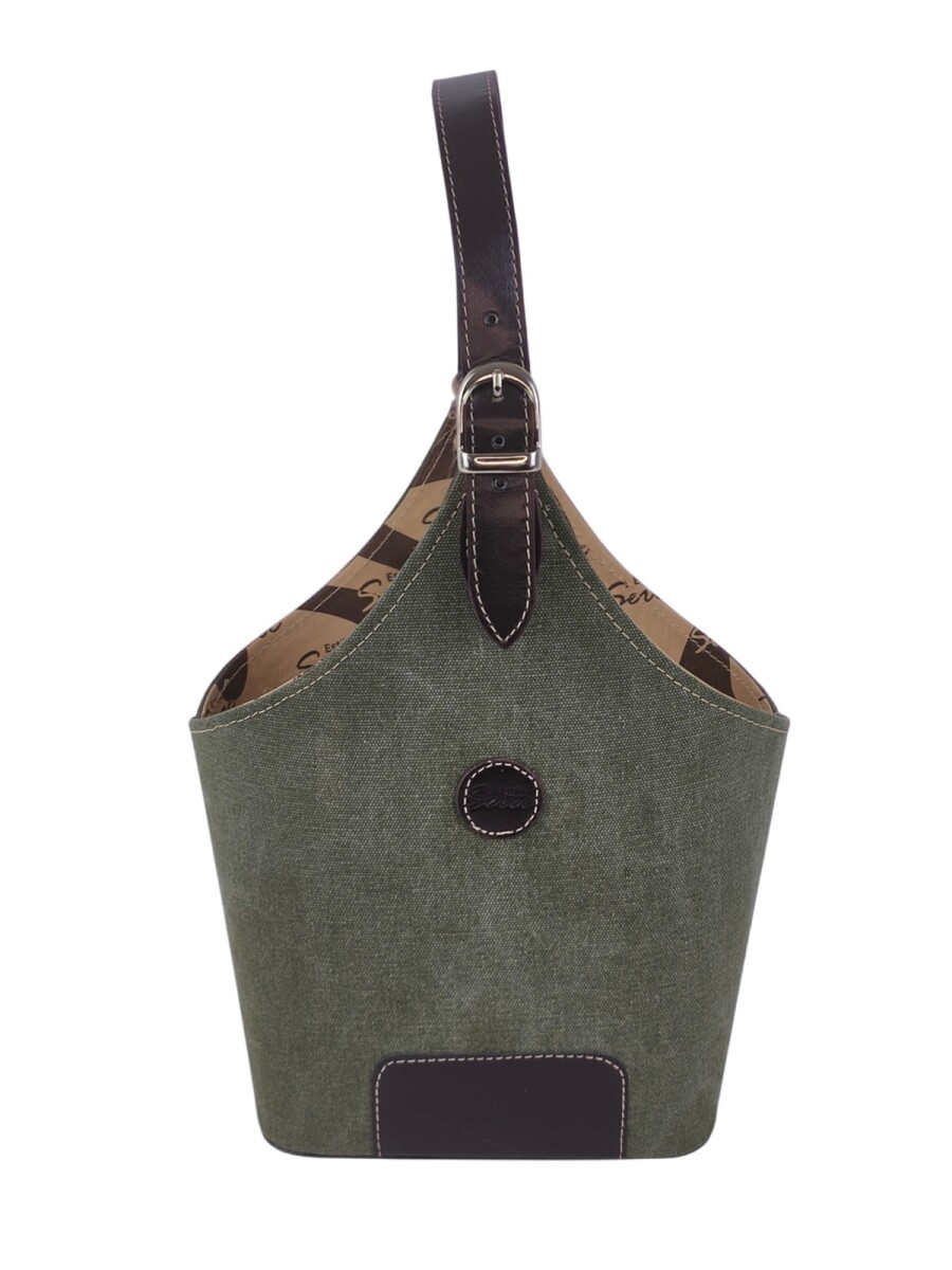 Matera canasto en lona - Verde 