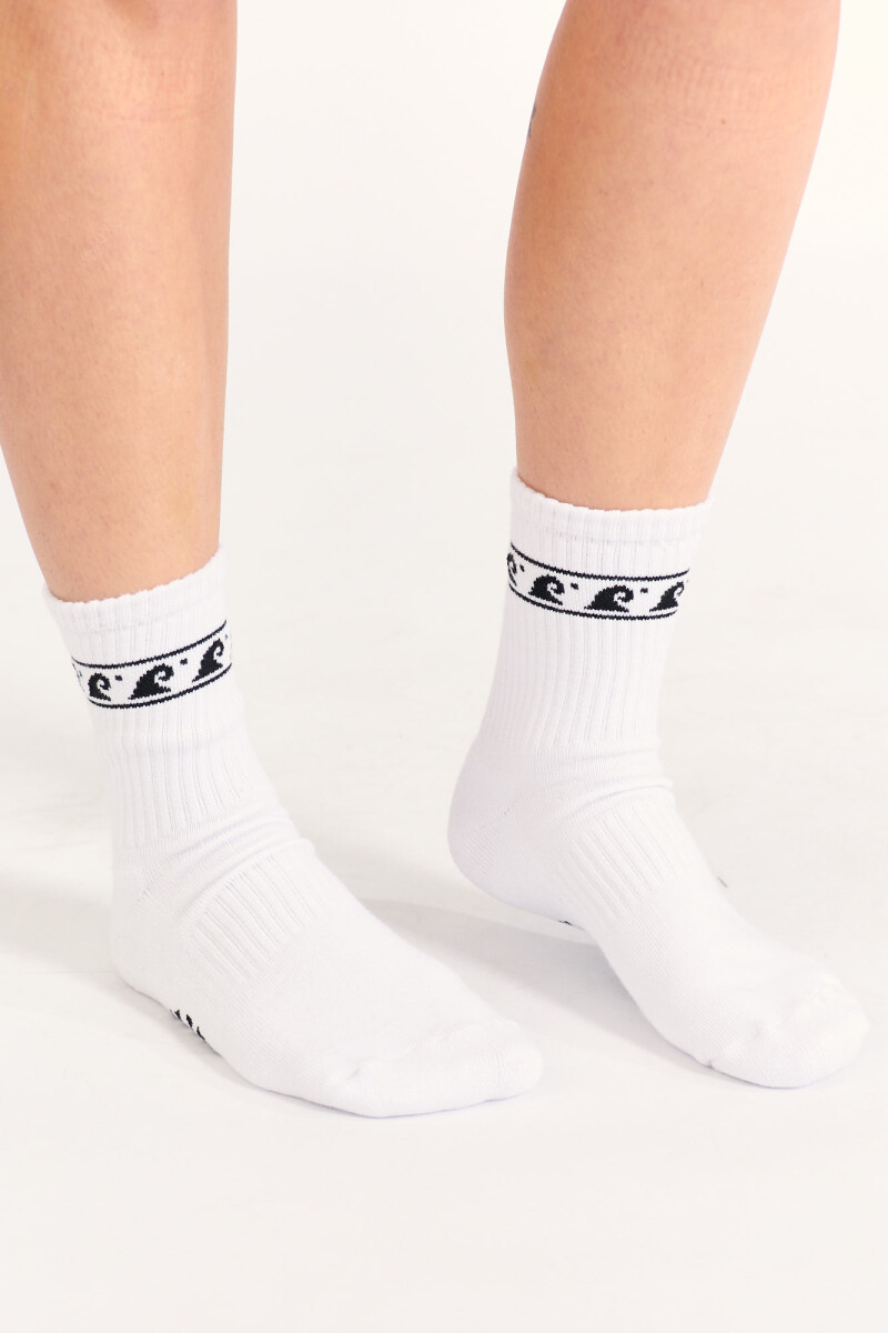MEDIAS NEW COMPASS MERINO B-blanco