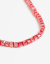 Collares Cortos Color Collar Corto Beads Glass - Rojo Cereza