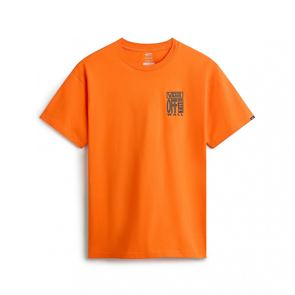 CAMISETA VANS AVE - Black/orange 