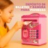 Alcancía Infantil Caja Fuerte Juguete Con Sonido Luces Variante Color Rosa