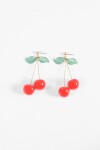 Caravanas doble cherry rojo