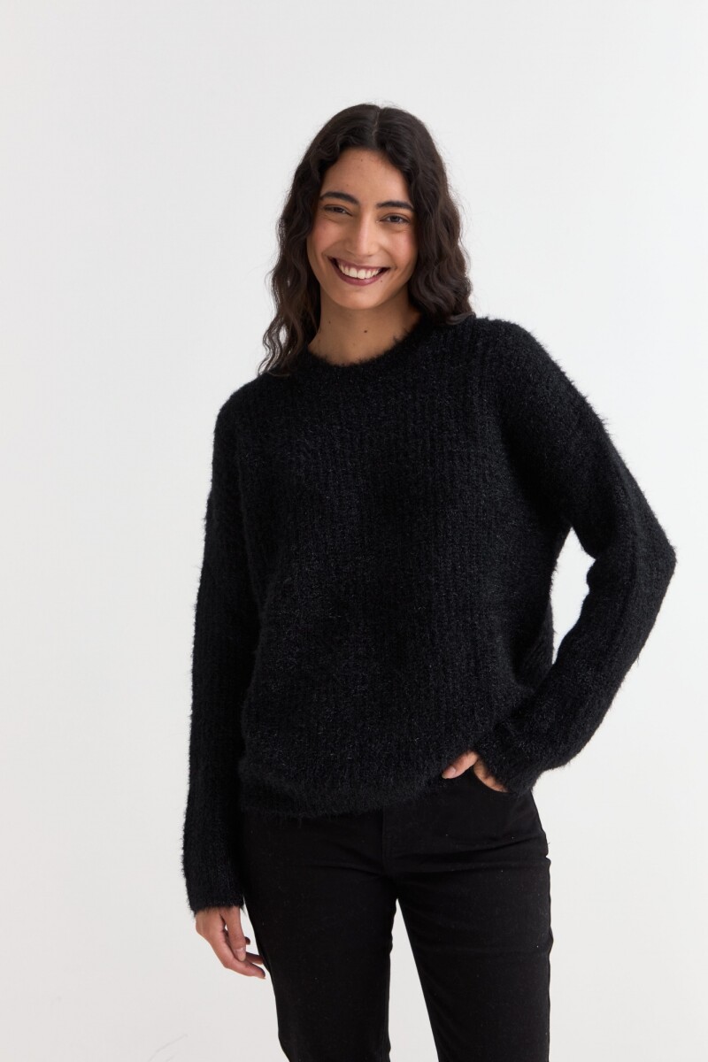 Sweater con lurex - Negro 