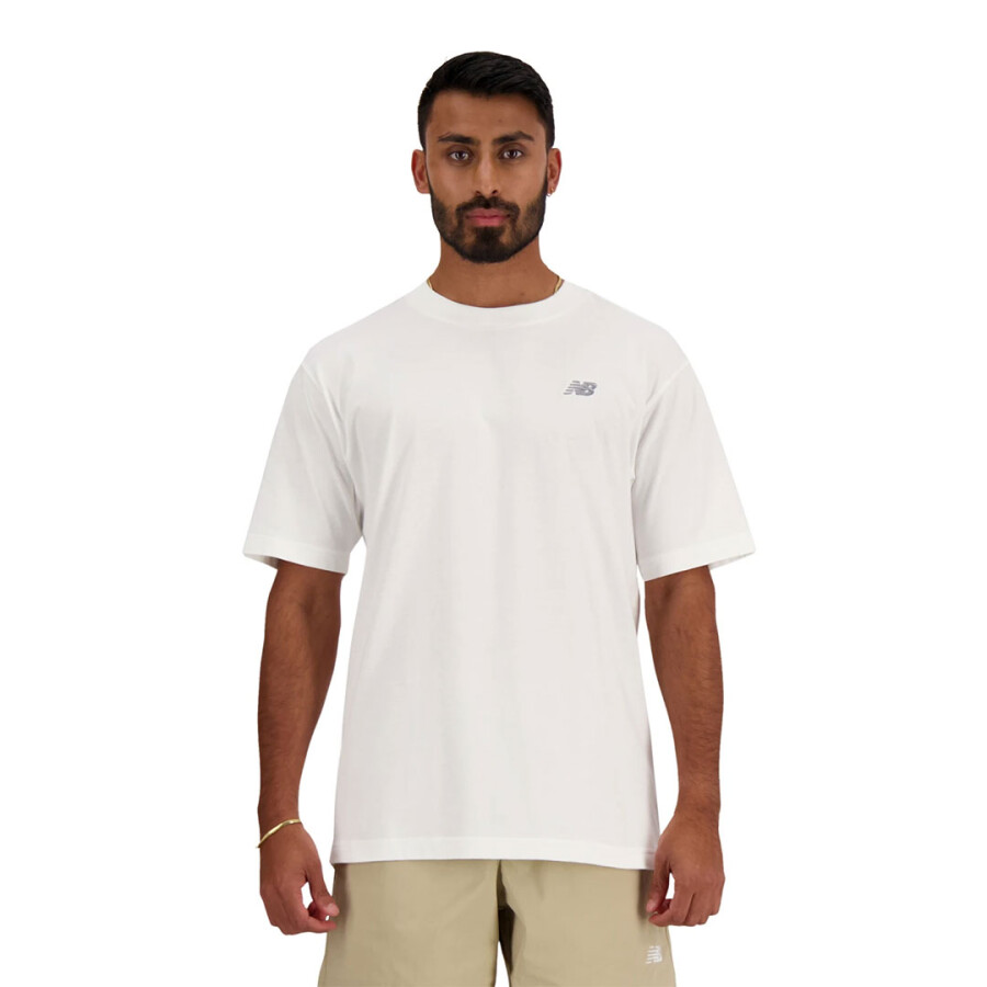 Remera de Hombre New Balance Small Logo Blanco