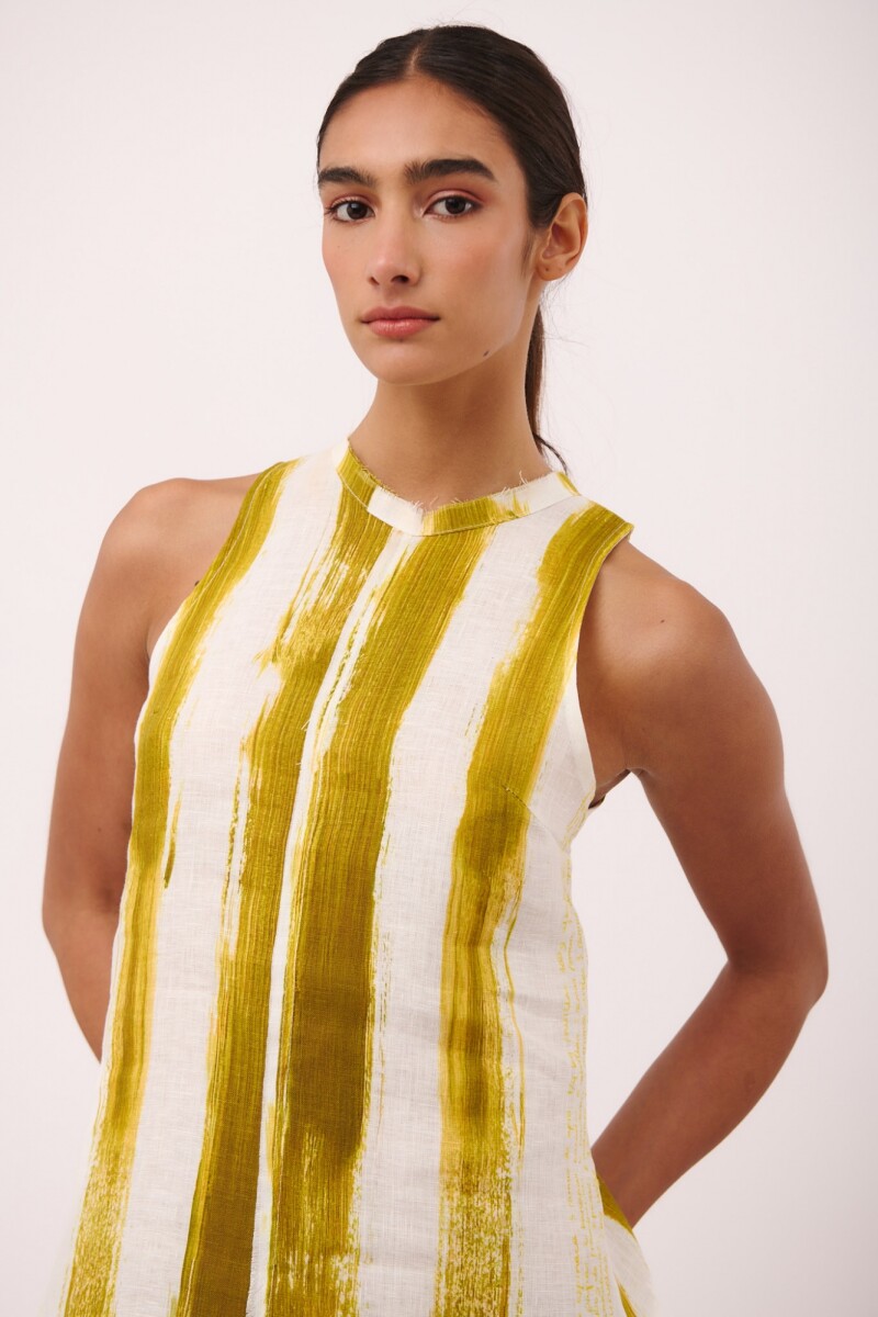 VESTIDO ANANA SHORT PRINT Pistacho