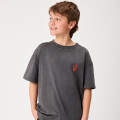 T-SHIRT M/C PALITO TEEN DIXIE Gris Oscuro