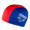 Gorra De Poliester De Natación Para Niños Arena Polyester II Jr Cap (6 a 12 años) Azul y Rojo