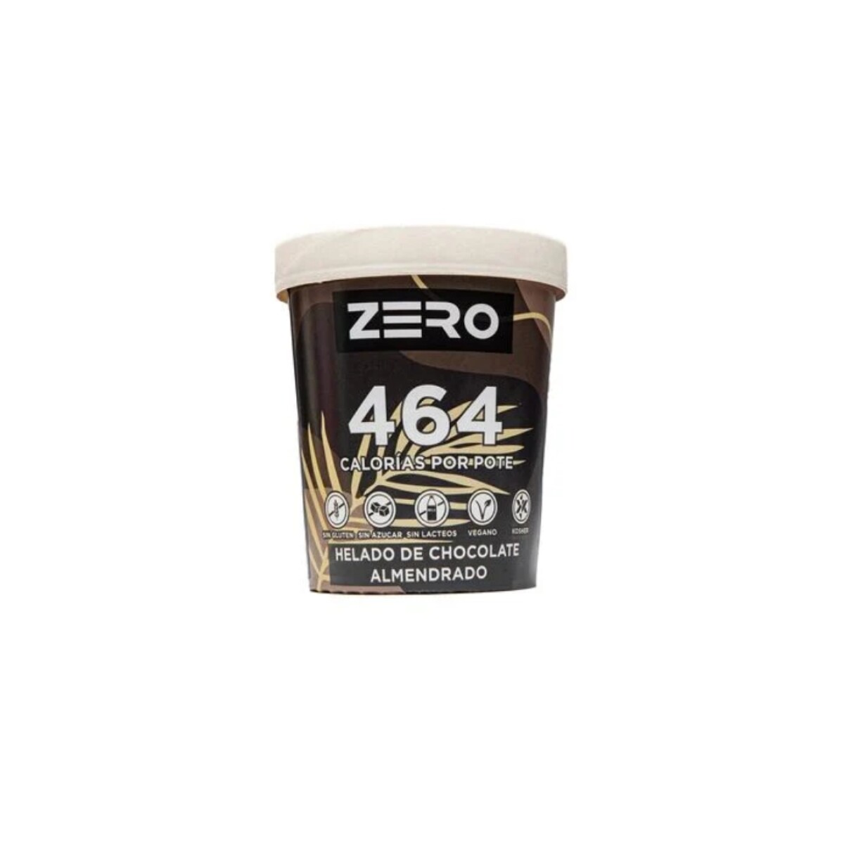 Helado de chocolate c/almendras Zero - 480 ml 