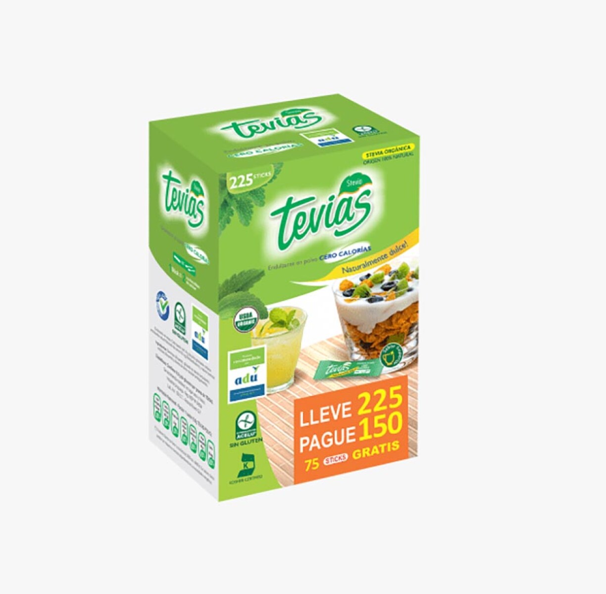 Edulcorante Tevias - 225 Sticks 