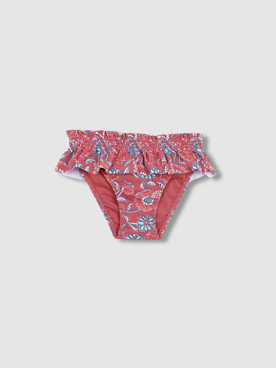 Traje De Baño Estampado Flores Piedra