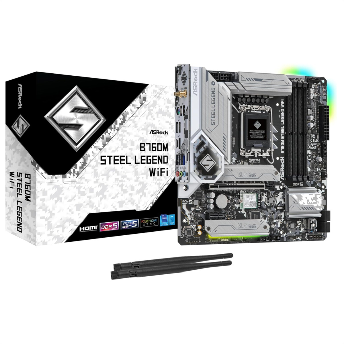 Placa Madre Asrock B760m Steel Legend Wifi Intel - MOTHERBOARD ASROCK B760M ST LEGEND WIFI 