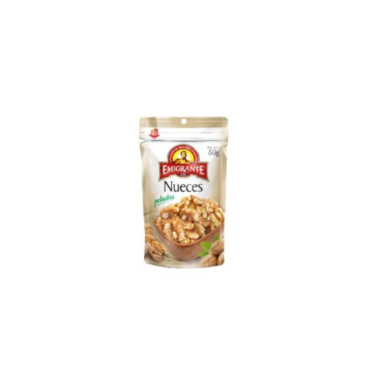 NUECES PELADAS D/P 80G EMIGRANTE 