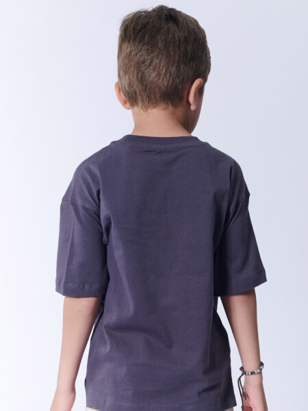Remera oversize bolsillo Gris