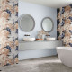 Ceramica Flores Decorado Mate 60X120Cm Pared GAMAS DE AZUL