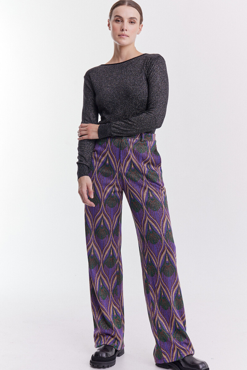 Pantalon Abstracto Violeta