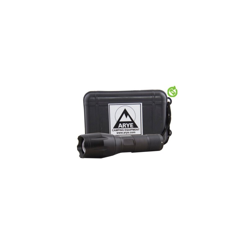Linterna 13.5 cm de largo Recargable con Zoom y Estuche Arye Linterna 13.5 cm de largo Recargable con Zoom y Estuche Arye