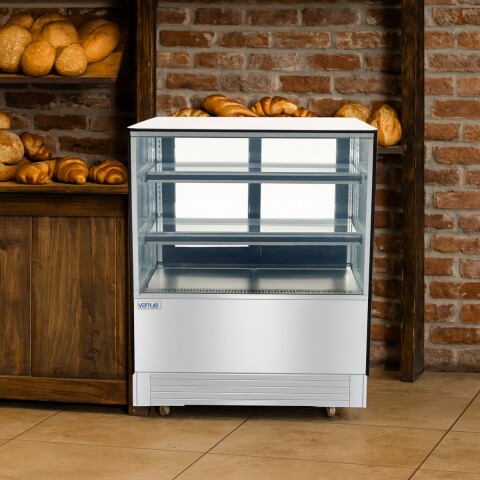 Vitrina Pastelera Recta 378 Litros Refrigerada 2 Repisas Vitrina Pastelera Recta 378 Litros Refrigerada 2 Repisas