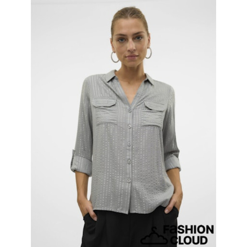 VMBUMPY LS GLITTER SHIRT WVN GA NOOS CORE-12 1 Griffin/Stripes Silver