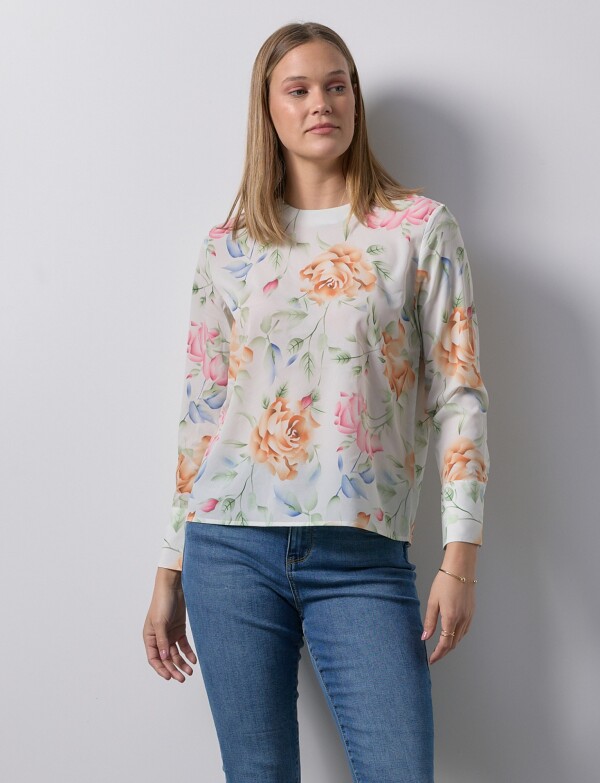 Blusa Flores CRUDO/MULTI