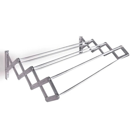Tendedero Plegable de Ropa para Pared de 80cm Aluminio Mor Plateado