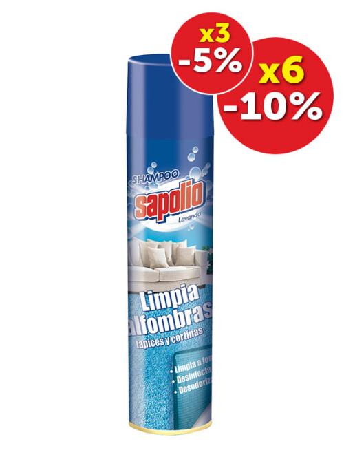 Shampoo Limpia Alfombras Sapolio Spray 360ml – Venta de artículos de  limpieza