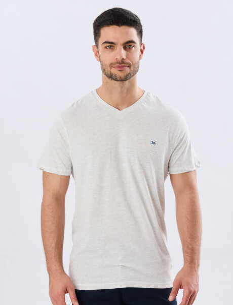 REMERA BÁSICA V DE ALGODÓN Gris