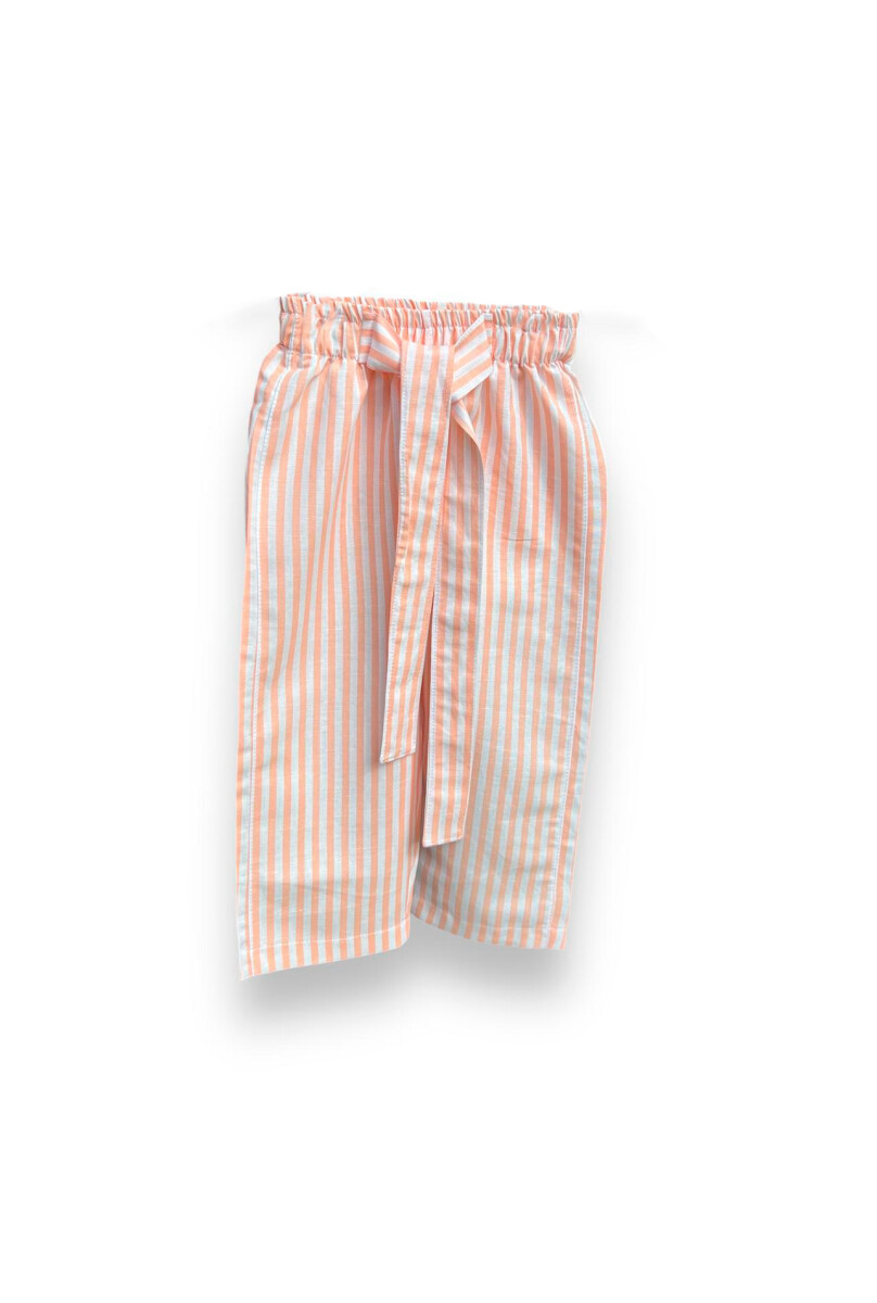 Pantalón Rayado Naranja 