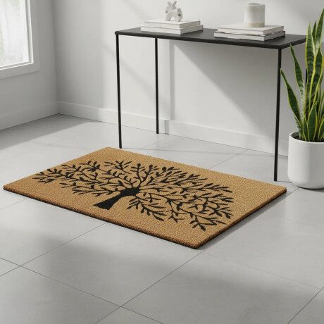 Alfombra Puerta Entrada Felpudo Coco Goma 40X60 Arbol