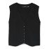 VMGOLD SL V-NECK VEST BLACK