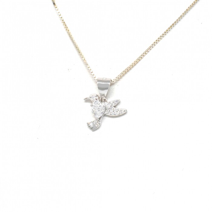 Cadena y Colgante en Plata 925 con Zirconias Cadena y Colgante en Plata 925 con Zirconias