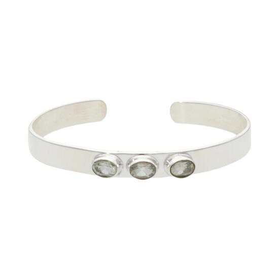 Pulsera Rigida Karvik Peridoto Plata 925 0