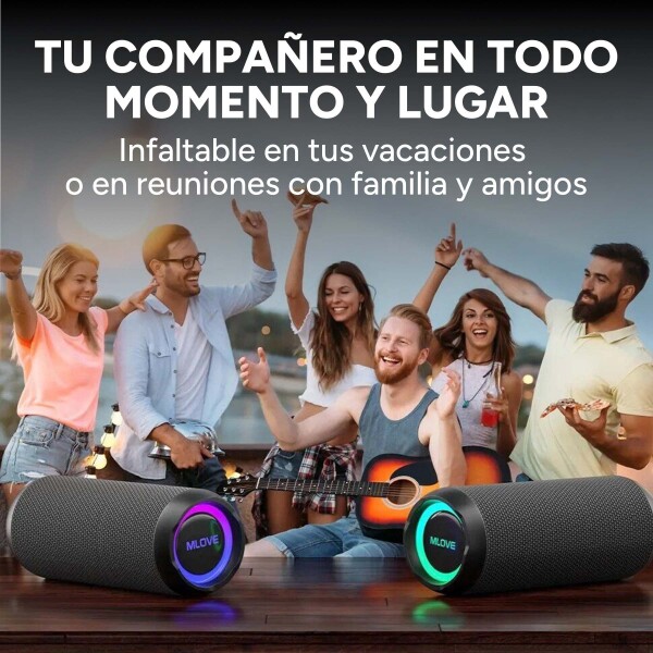 Parlante Bluetooth Portátil Mifa E6L Inalámbrico IPX8 30W Color Negro