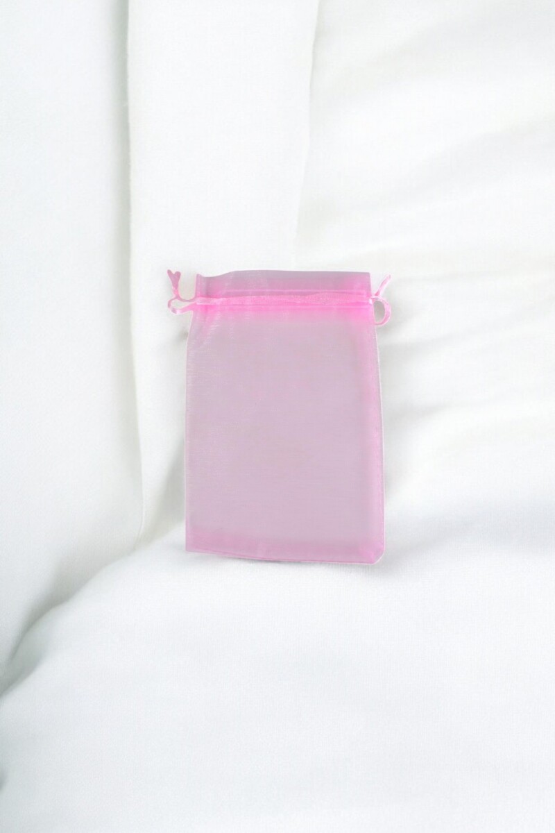 Bolsa organza 9x15 cm. - ROSADO 