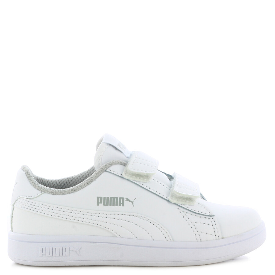 Championes Infantiles Puma Smash V2 Velcro Jrs Blanco