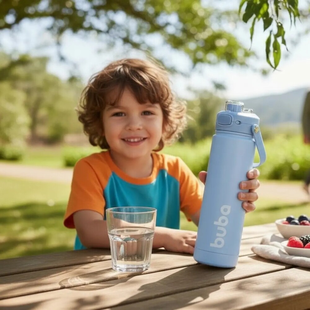 Botella termica BUBA 600ml celeste