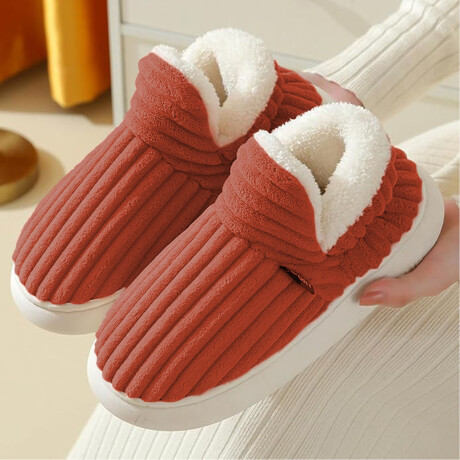 Pantufla de Felpa Super Abrigadas Antideslizante Unisex Rosa Viejo