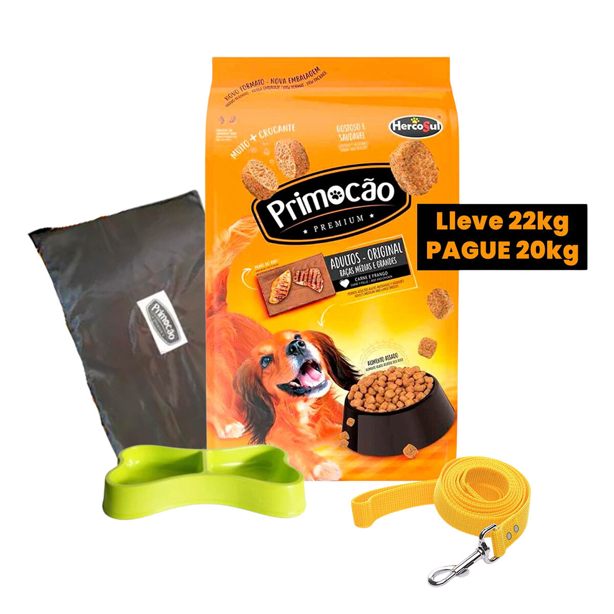 Combo Primocao Comida Adultos Premium 22KG 