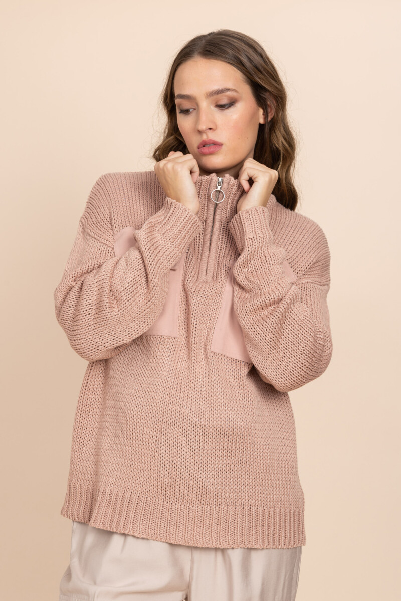 Sweater tejido - Rosa 