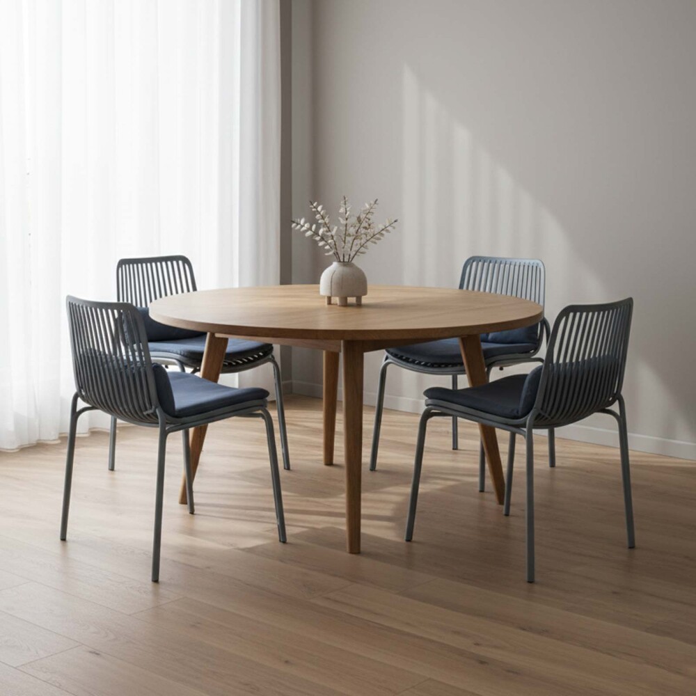 SILLA DE COMEDOR POLIPROPILENO AZUL LISA