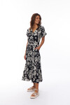 VESTIDO LILIA ESTAMPADO NEGRO Y BLANCO