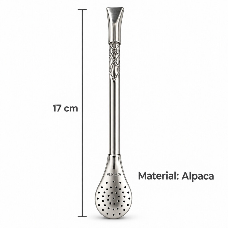 Bombilla de Alpaca Fina 17cm Opcion 2